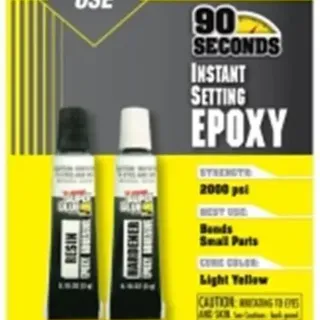 Super Glue - 90 Seconds Instant Setting Epoxy - Single Use 0.21oz/6g