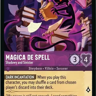 Disney Lorcana: Whispers In The Well COMMON Magica De Spell - Shadowy And Sinister #41/204