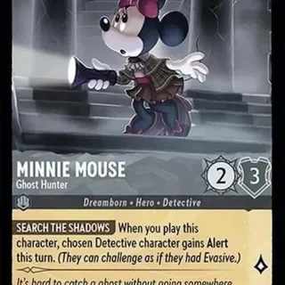 Disney Lorcana: Whispers In The Well COMMON Minnie Mouse - Ghost Hunter #181/204