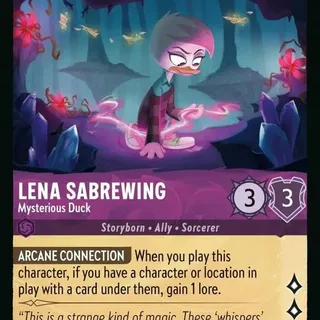Disney Lorcana: Whispers In The Well COMMON Lena Sabrewing - Mysterious Duck #42/204