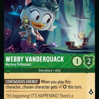 Disney Lorcana: Whispers In The Well COMMON Webby Vanderquack - Mystery Enthusiast #73/204