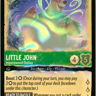 Disney Lorcana: Whispers In The Well SUPER RARE FOIL Little John - Impermanent Outlaw #92/204