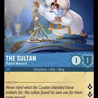 Disney Lorcana: Whispers In The Well RARE The Sultan - Playful Monarch #151/204