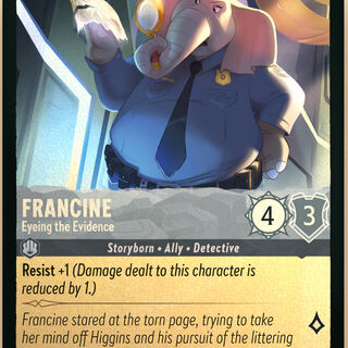 Disney Lorcana: Whispers In The Well COMMON FOIL Francine - Eyeing The Evidence #176/204