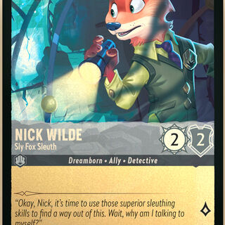 Disney Lorcana: Whispers In The Well COMMON FOIL Nick Wilde - Sly Fox Sleuth #178/204