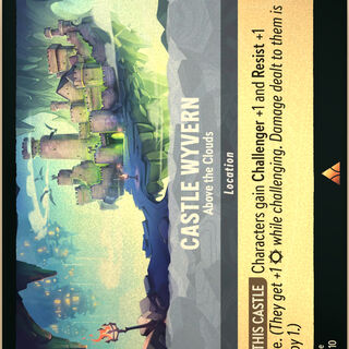 Disney Lorcana: Whispers In The Well RARE FOIL Castle Wyvern - Above The Clouds #204/204