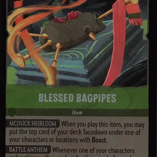 Disney Lorcana: Whispers In The Well UNCOMMON FOIL Blessed Bagpipes #101/204