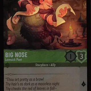 Disney Lorcana: Whispers In The Well COMMON FOIL Big Nose - Lovesick Poet #70/204