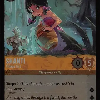 Disney Lorcana: Whispers In The Well COMMON FOIL Shanti - Village Girl #13/204