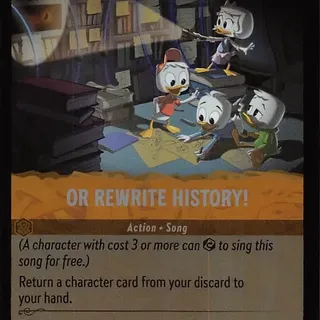 Disney Lorcana: Whispers In The Well UNCOMMON FOIL Or Rewrite History #27/204