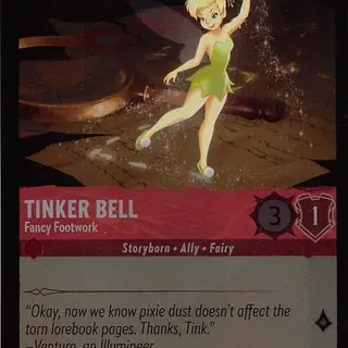 Disney Lorcana: Whispers In The Well COMMON FOIL Tinker Bell - Fancy Footwork #106/204