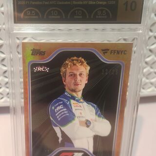 2025 Topps Fanetics Fest NYC Exclusive F1 Liam Lawson 12/25 - PCG Graded 10 Gem Mint