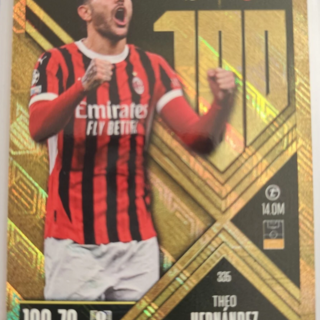 Topps Match Attax Extra 24/25 - Theo Hernandez - AC Milan - 100 Club -  #335