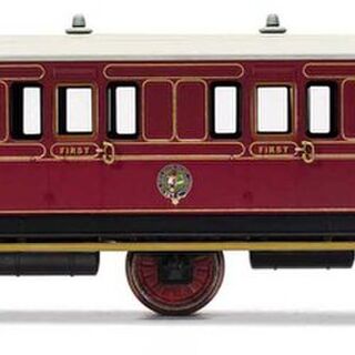 Hornby NBR, 6 Wheel Coach, 1st Class, Fitted Lights, 414 - Era 2
