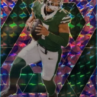 NFL 2025 Panini Mosaic: Jets - Justin Fields #125 Mosaic Reactive Purple