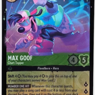 Disney Lorcana: Fabled LEGENDARY FOIL Max Goof - Chart Topper #77/204