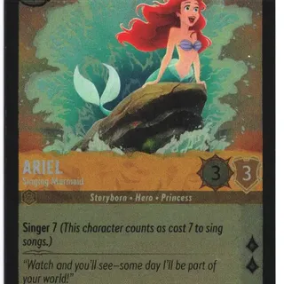 Disney Lorcana: Fabled RARE FOIL Ariel - Singing Mermaid #15/204