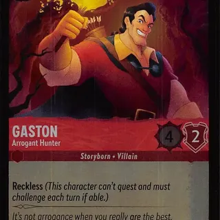 Disney Lorcana: Fabled COMMON FOIL Gaston - Arrogant Hunter #115/204
