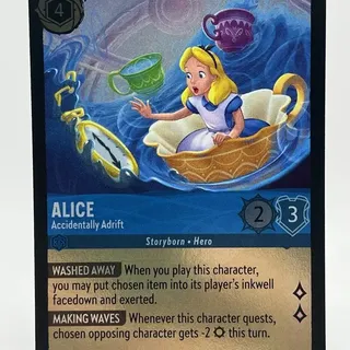 Disney Lorcana: Fabled RARE FOIL Alice - Accidentally Adrift #141/204