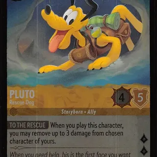 Disney Lorcana: Fabled COMMON FOIL Pluto - Rescue Dog #16/204