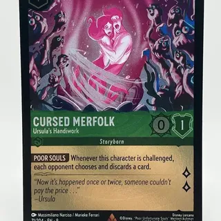 Disney Lorcana: Fabled RARE FOIL Cursed Merfolk - Ursula's Handiwork #71/204