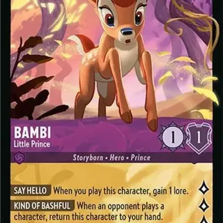 Disney Lorcana: Reign Of Jafar LEGENDARY Bambi - Little Prince #63/204