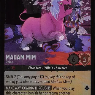 Disney Lorcana: Reign Of Jafar UNCOMMON FOIL Madam Mim - Rhino #69/204