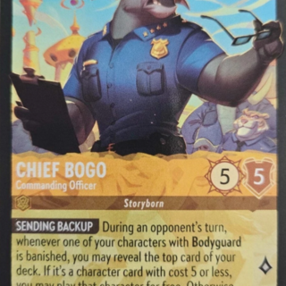 Disney Lorcana: Reign Of Jafar LEGENDARY FOIL Chief Bogo - Commanding Officer #18/204