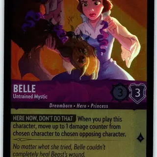 Disney Lorcana: Fabled COMMON FOIL Belle - Untrained Mystic #39/204