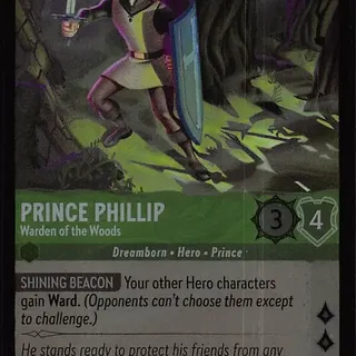 Disney Lorcana: Fabled RARE FOIL Prince Phillip - Warden Of The Woods #72/204