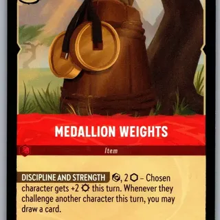 Disney Lorcana: Fabled UNCOMMON FOIL Medallion Weights #134/204