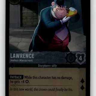 Disney Lorcana: Fabled UNCOMMON FOIL Lawrence - Jealous Manservant #187/204