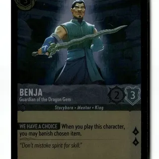 Disney Lorcana: Fabled COMMON FOIL Benja - Guardian Of The Dragon Gem #180/204