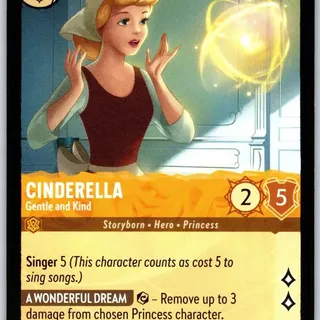 Disney Lorcana: Fabled UNCOMMON FOIL Cinderella - Gentle And Kind #19/204