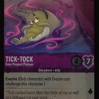 Disney Lorcana: Fabled COMMON FOIL Tick Tock - Ever Present Pursuer #50/204