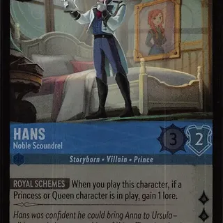 Disney Lorcana: Fabled COMMON FOIL Hans - Noble Scoundrel #148/204