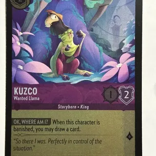 Disney Lorcana: Fabled COMMON FOIL Kuzco - Wanted Llama #49/204