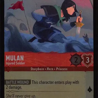 Disney Lorcana: Fabled COMMON FOIL Mulan - Injured Soldier #125/204