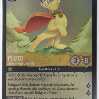 Disney Lorcana: Fabled RARE FOIL Pluto - Determined Defender #14/204