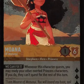 Disney Lorcana: Fabled RARE FOIL Moana - Of Motunui #20/204