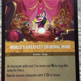 Disney Lorcana: Fabled UNCOMMON FOIL Worlds Greatest Criminal Mind #30/204