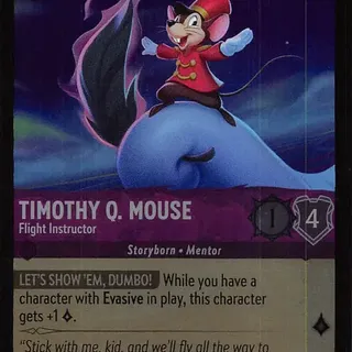 Disney Lorcana: Fabled COMMON FOIL Timothy Q. Mouse - Flight Instructor #47/204