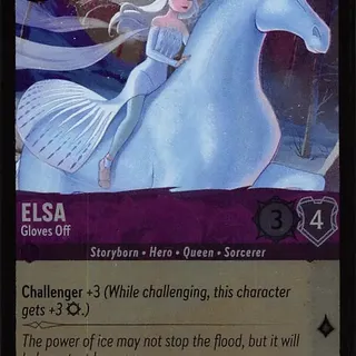 Disney Lorcana: Fabled COMMON FOIL Elsa - Gloves Off #48/204