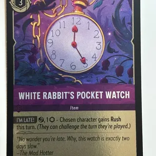 Disney Lorcana: Fabled RARE FOIL White Rabbit's Pocket Watch #66/204