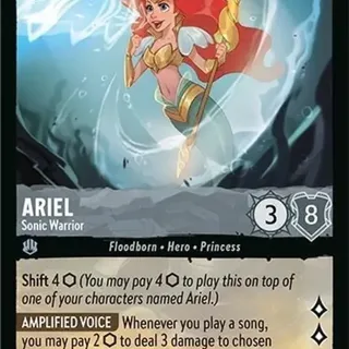 Disney Lorcana: Fabled RARE Ariel - Sonic Warrior #195/204