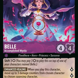 Disney Lorcana: Fabled SUPER RARE Belle - Accomplished Mystic #40/204