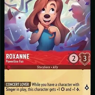 Disney Lorcana: Fabled UNCOMMON Roxanne - Powerline Fan #113/204