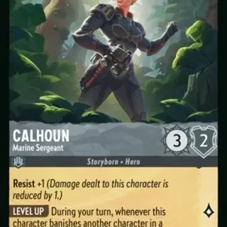 Disney Lorcana: Azurite Sea RARE FOIL Calhoun - Marine Sergeant #191/204