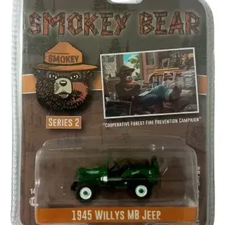 1945 Willys MB Jeep 1/64 Greenlight Smokey Bear S2