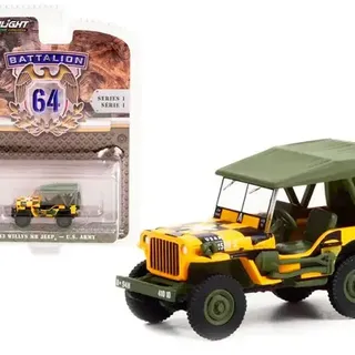 1943 Willys MB Jeep US Army 1/64 Greenlight Battalion S1